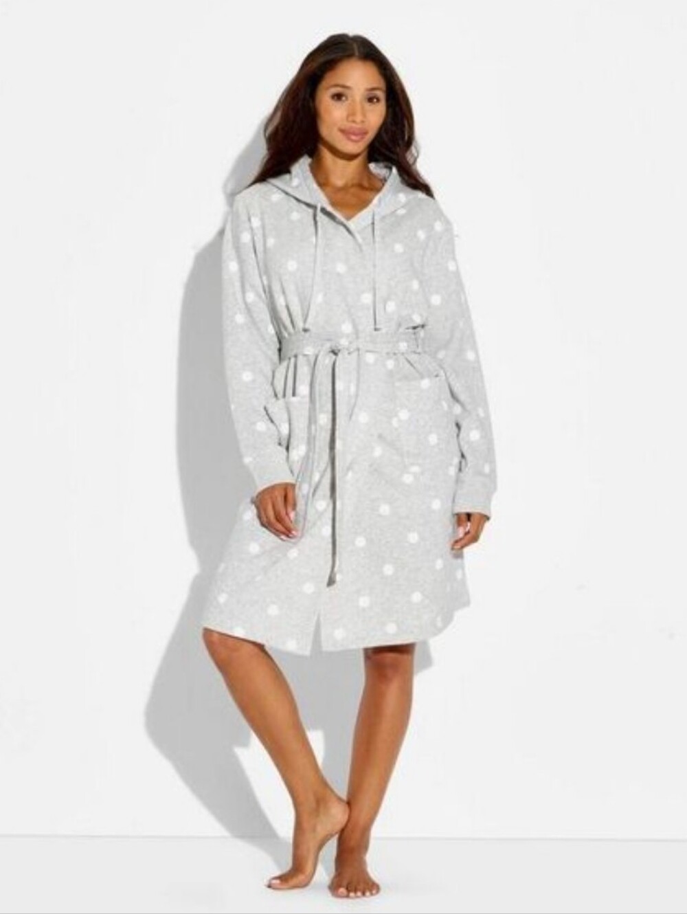 Wild Fable x Olivia Dayton Women's Robe - Gray Polka Dot - XL/XXL